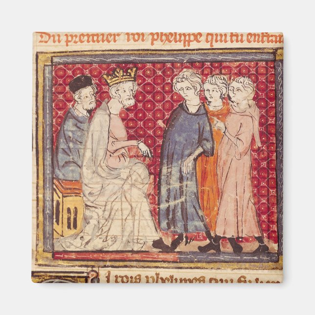 Imã King Philippe I , Grandes Chroniques de França (Frente)