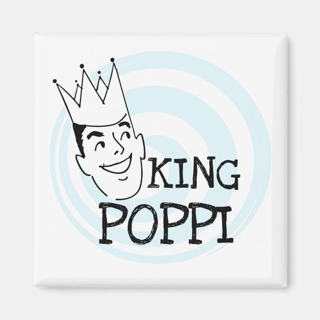 Imã King Poppi T-shirts e presentes (Frente)