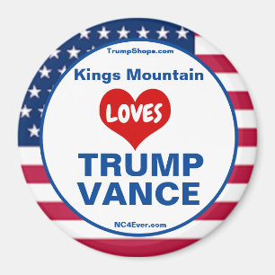 Imã Kings Mountain ama o patriótico TRUMP VANCE