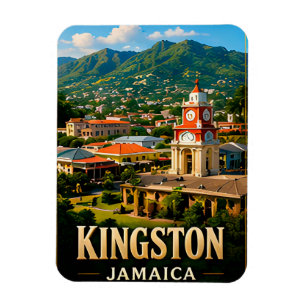 Ímã Kingston Jamaica Montanhas Azuis Viagem Souvenir