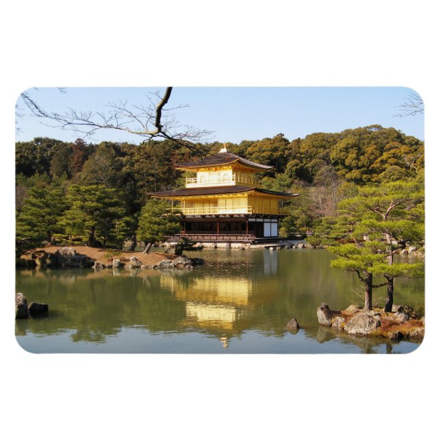 Ímã Kinkaku-ji 金 閣 寺 Templo do Pavilhão do Ouro (Horizontal)