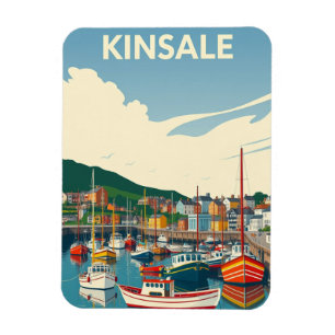 Ímã Kinsale Cork Ireland Viagem Retro