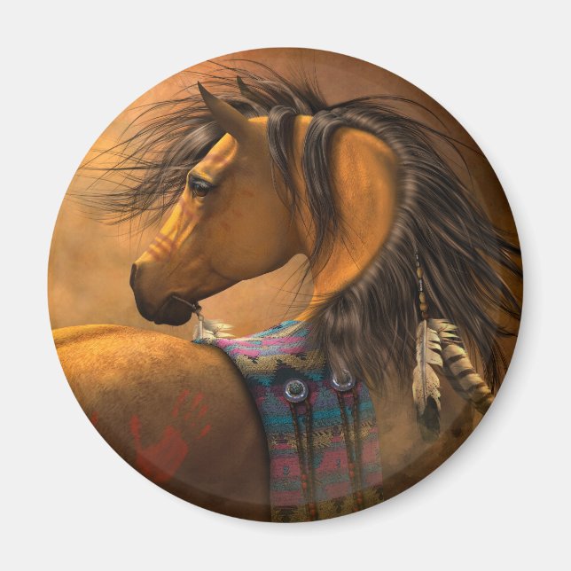 Imã Kiowa Dourado Magnet (Frente)