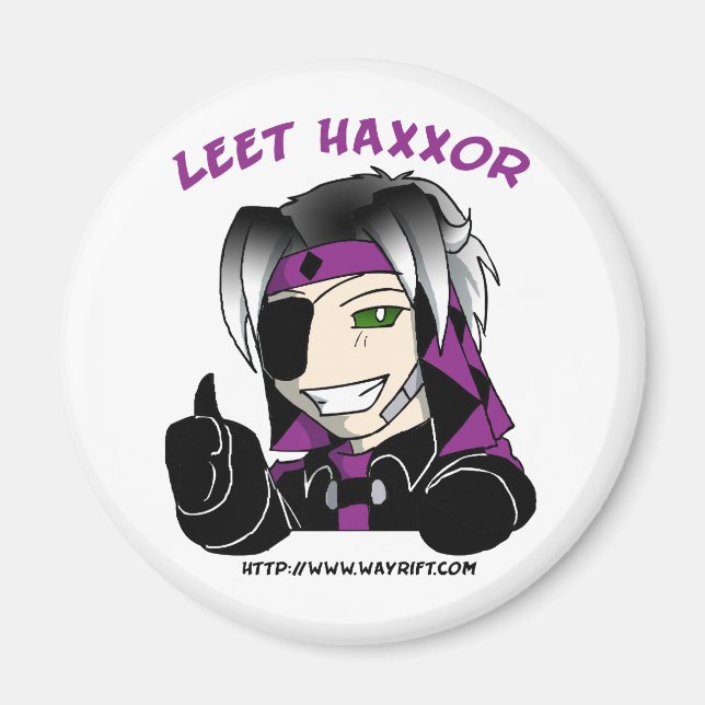 Imã Kip "Leet Haxxor" Magnet (Frente)