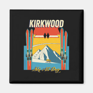 Imã Kirkwood Califórnia Esquiar o Dia Inteiro - Retro