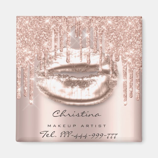 Imã Kiss Lábios Makeup Artist Glitter Drives Sparkly T (Frente)