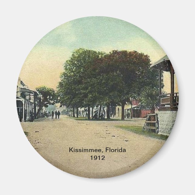 Imã Kissimmee, ímã refrigerador Flórida 1912 (Frente)