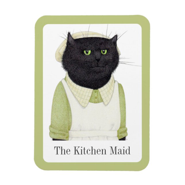 Ímã KITCHEN MAID CAT 3x4 Magnet Flexível + Texto (Vertical)