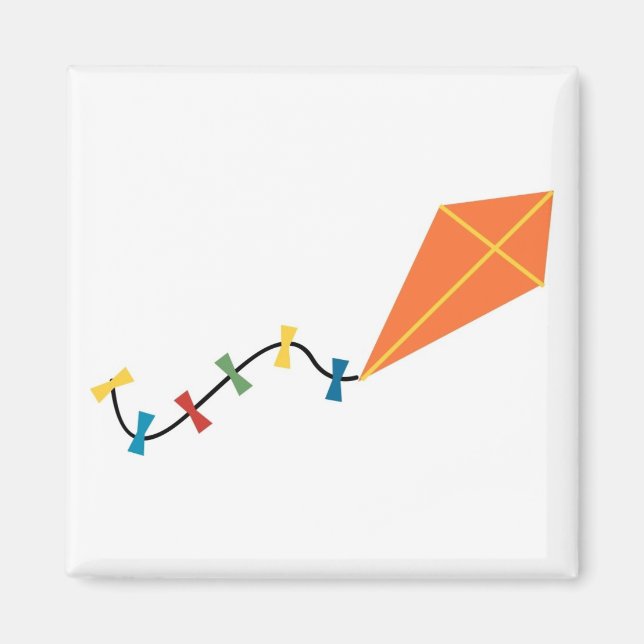 Imã Kite Laranja (Frente)