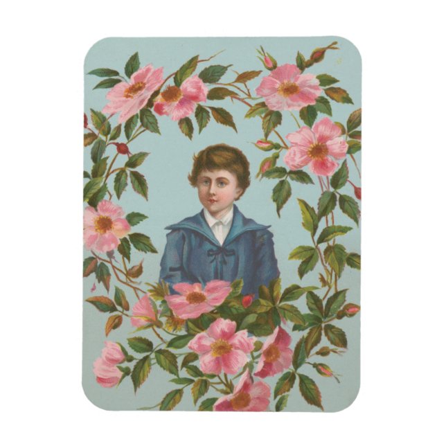 Ímã Kitschy Antique German Valentine's Card, 1884 (Vertical)