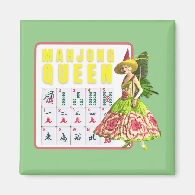 Imã Kitschy Mahjong Queen (Frente)