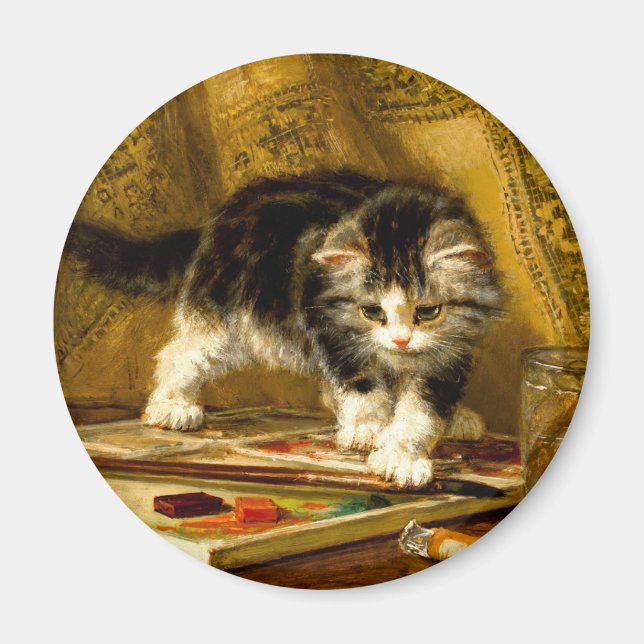 Imã Kitten com pintura e escovas (Frente)