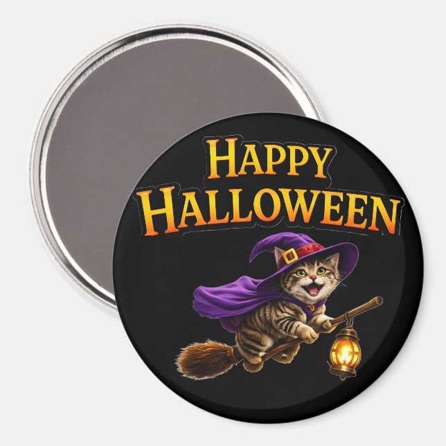 Imã Kitten happy Halloween magnet (Front/Back)