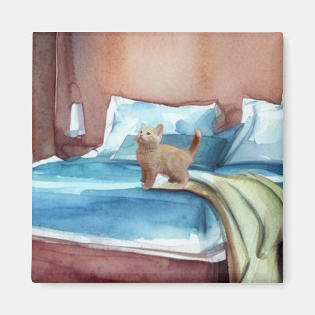 Imã Kitten na cama (Frente)