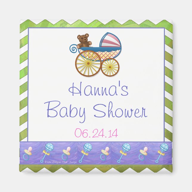 Imã Kiwi Bash Green Chevron Baby Studs (Frente)