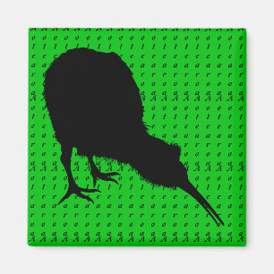 Imã Kiwi Bird & Aotearoa (escrevendo) Nova Zelândia