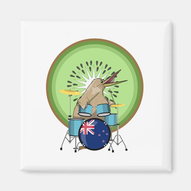 Imã Kiwi Bird Drummer (Frente)