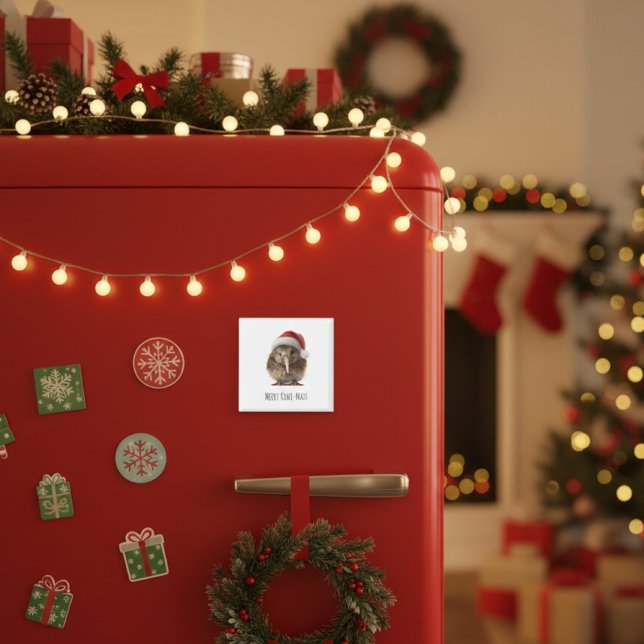 Imã Kiwi de Natal bonito, personalizado (Criador carregado)