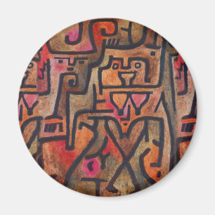 Imã Klee Abstrato Vermelho Expressionista Abstrato Nat