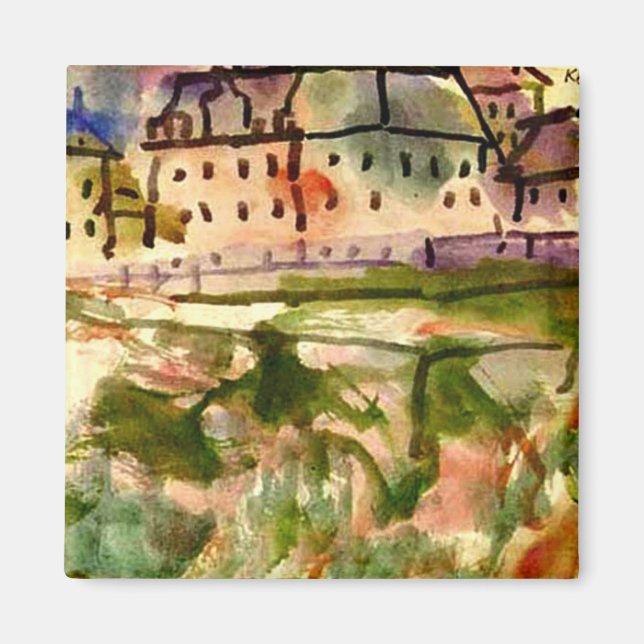 Imã Klee - Casas perto da fossa Gravel-1913 (Frente)