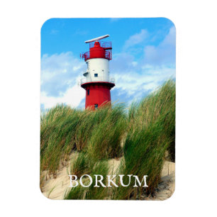 Ímã Kleiner Lighthouse, Borkum, East Frisia, Alemanha