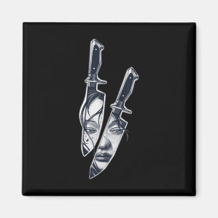 Imã Knife Girl Tattoo