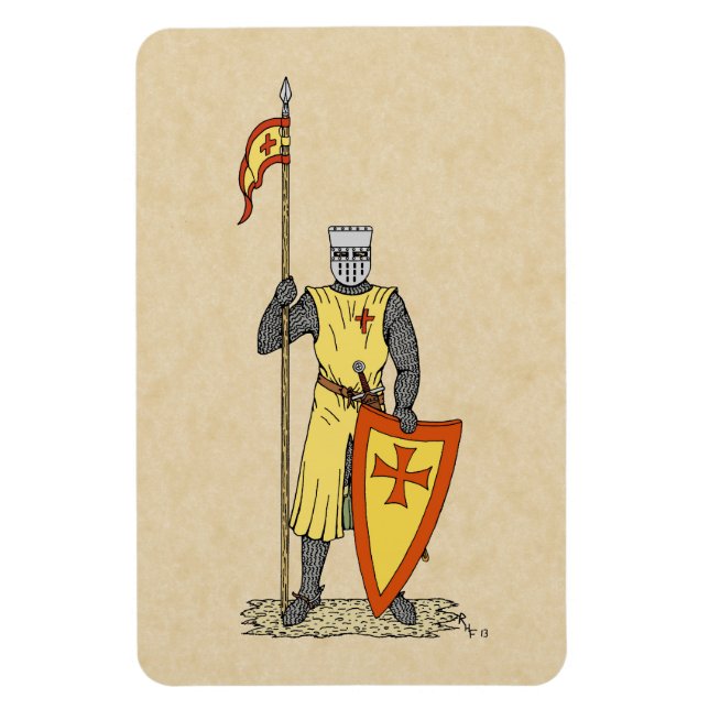 Ímã Knight Medieval Early 13 Century (Vertical)