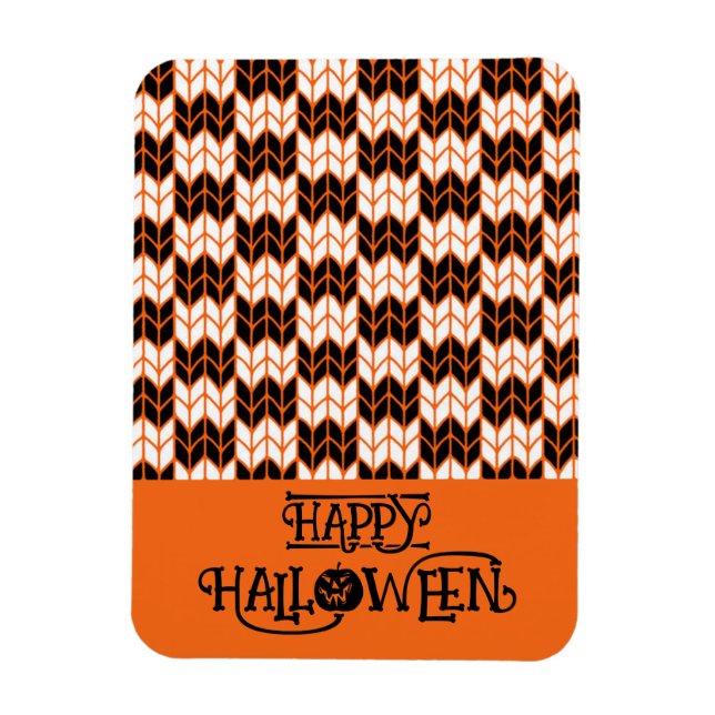 Ímã KNIT DE VERIFICAÇÃO DE LARANJA PRETA 3x4 Magneta f (Vertical)