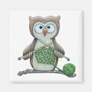 Imã Knitter da coruja