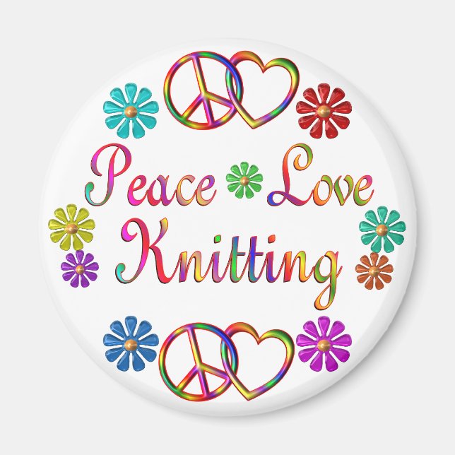 IMÃ KNITTING DE AMOR DE PAZ (Frente)