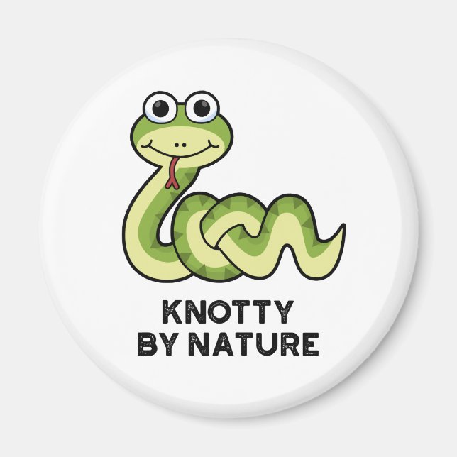 Imã Knotty Por Nature Engraçado Cobra Pun (Frente)