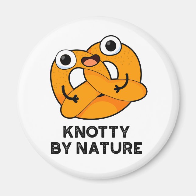 Imã Knotty Por Nature Engraçado Pretzel Pun (Frente)