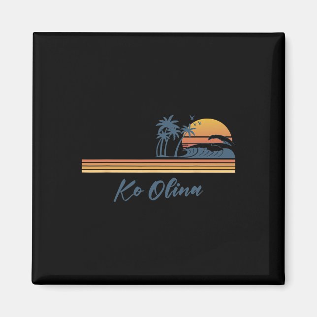 Imã Ko Olina Beach Hawaii Family Matching Vacation Sum (Frente)