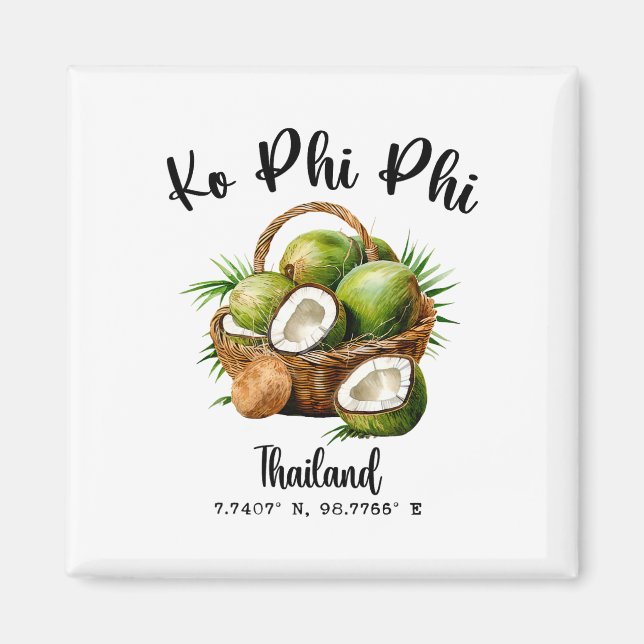 Imã Ko Phi Phi Coco Tailândia Tropical Koh Ilha Gp (Frente)