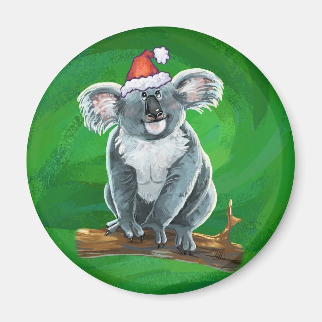 Imã Koala Bear Christmas (Frente)