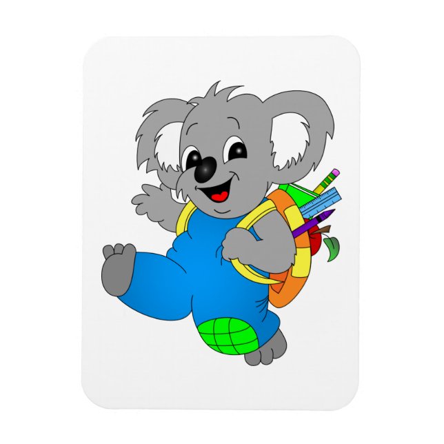 Ímã Koala Bear com mochila (Vertical)