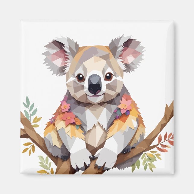 Imã Koala Brincando Com Uma Alegria E Adorável Tristez (Frente)