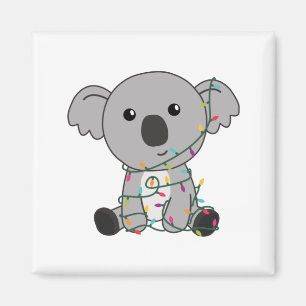 Imã Koala Christmas Snow Winter Animais Koalas