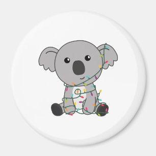 Imã Koala Christmas Snow Winter Animais Koalas