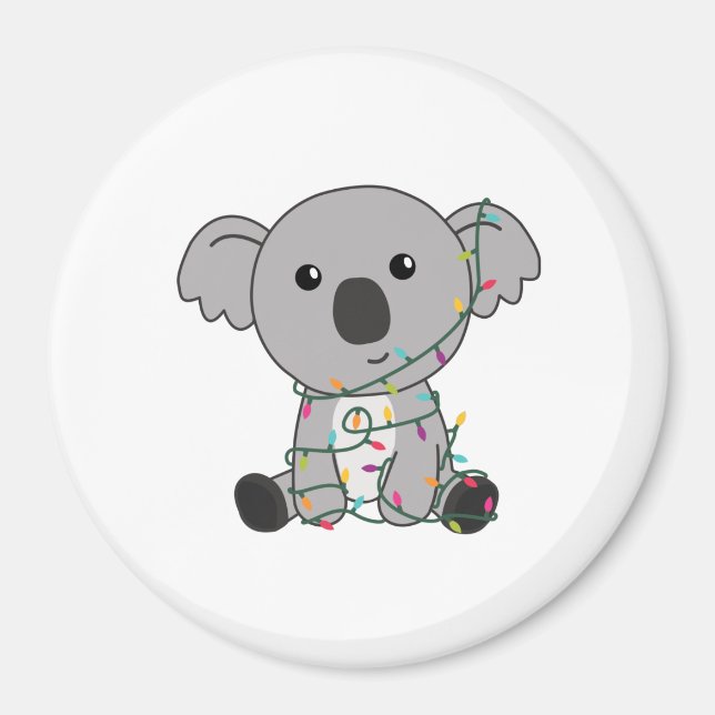 Imã Koala Christmas Snow Winter Animais Koalas (Frente)