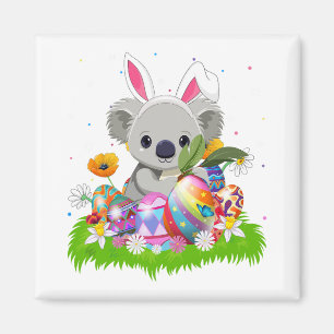 Imã Koala Easter Egg Hunt Bunny Ear Koala Páscoa Da Ru