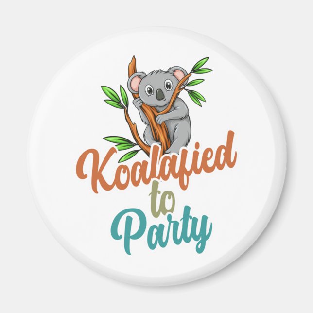 Imã Koalafied to Party Qualified Pun Cute and Funny Ko (Frente)