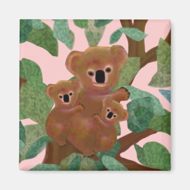 Imã Koalas no Eucalyptus (Frente)