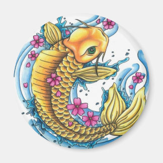 Imã Koi com Cherry Blossoms Large Magnet