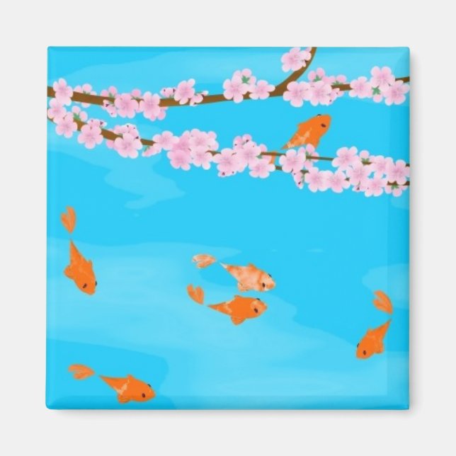 Imã Koi e Sakura Magnet (Frente)