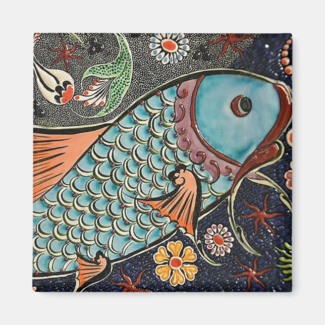 Imã Koi Mosaic (Frente)