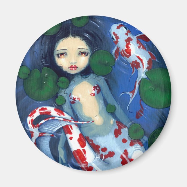 Imã "Koi Pond Mermaid" Magnet (Frente)