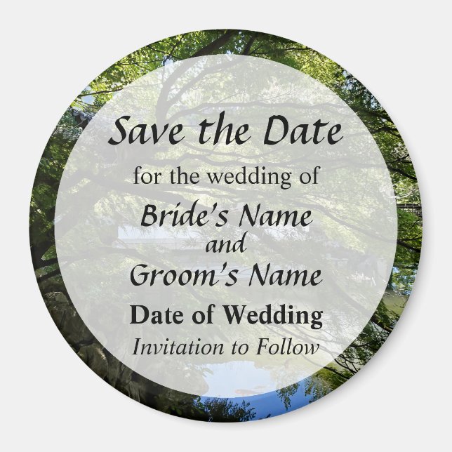 Imã Koi Pond no Jardim Chinês Guarde a Data (Frente)