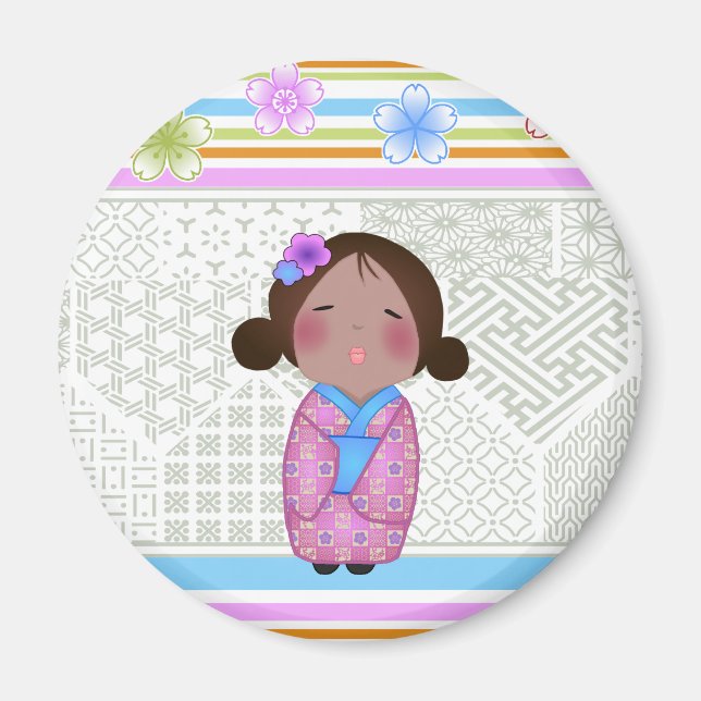 Imã kokeshi sakura (Frente)
