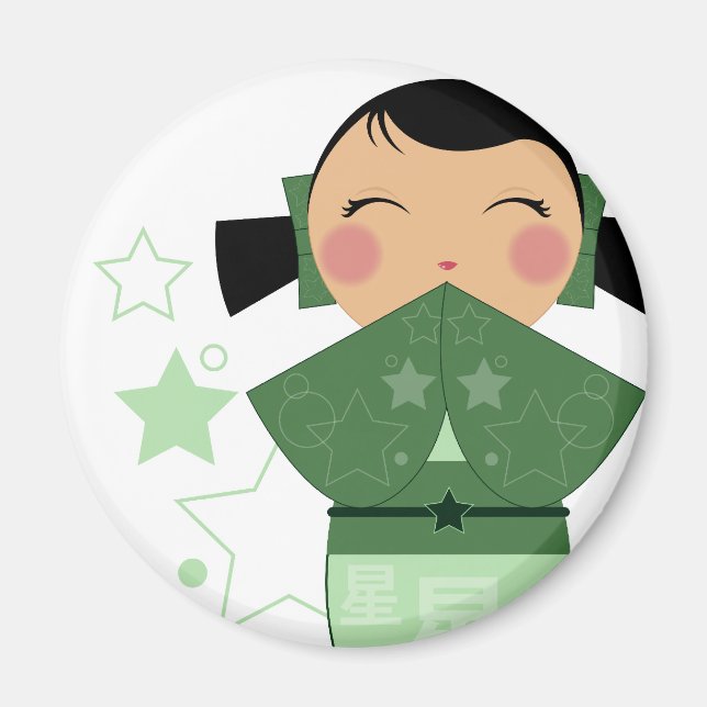 Imã Kokeshi Star Magnet (Frente)
